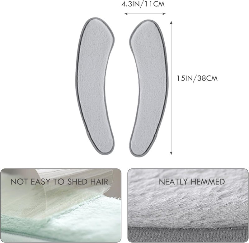 Iensen Thick and Warm Toilet Seat Cushion Cover - with Sticky Toilet Seat Cushion - Washable and Reusable Mat for Winter - Double Flap Separation, TPR Back Adhesive, Soft and Protective (Grey) - Image 2